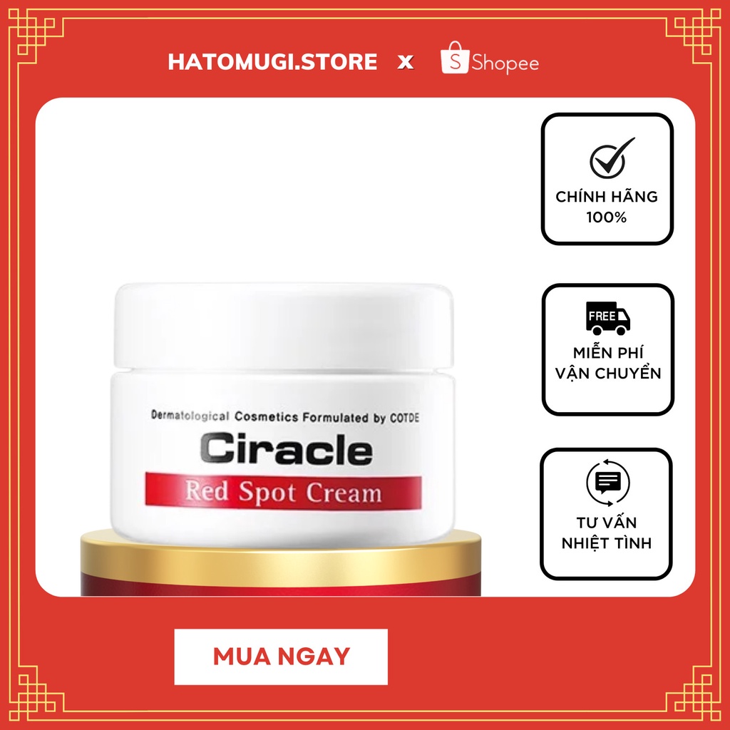 Ciracle Red Spot Cream [Sạch mụn 100%-Hàng Auth]  Kem Ciracle giảm mụn, xóa mờ vết thâm, trắng da hiệu quả