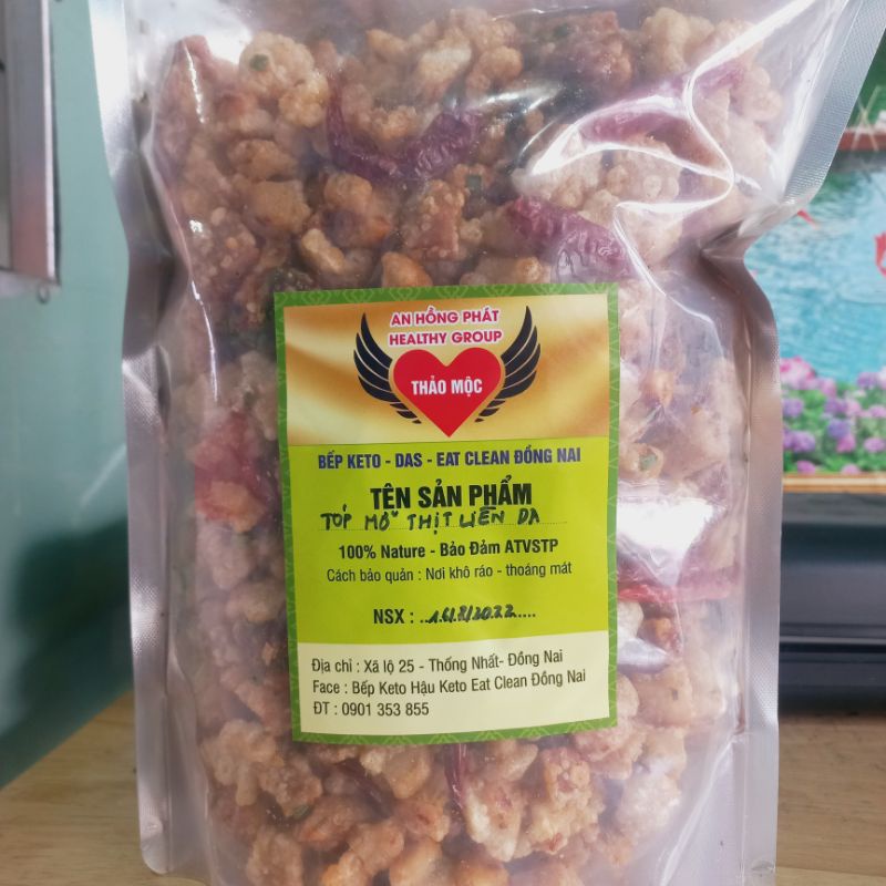 TÓP MỠ THỊT LIỀN DA MẮM HÀNH-TỎI ỚT-LÁ CHANH