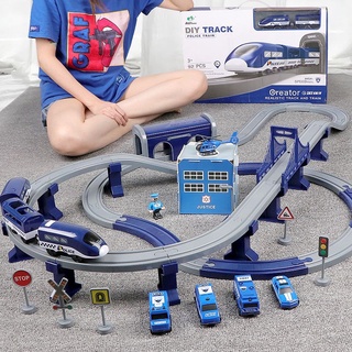 Set 92 / 66 Đồ Chơi Đường Ray Xe Lửa Tốc Độ Cao Cho Bé
