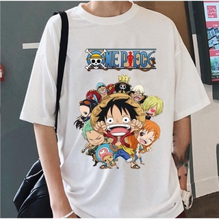 Áo thun nam tay ngắn chất cotton cổ tròn, Áo phông nam cộc tay in hình Luffy one piece siêu đẹp