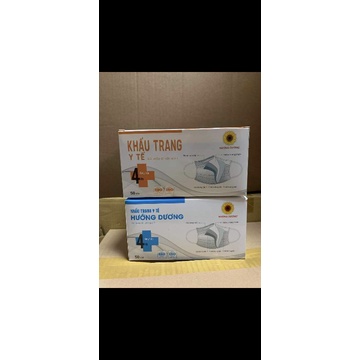 Khẩu trang kháng khuẩn 4 lớp Hướng Dương hộp 50 cái