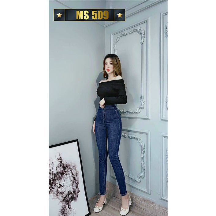 5 Mẫu quần jean nữ lưng cao phối cúc trước siêu HOT
