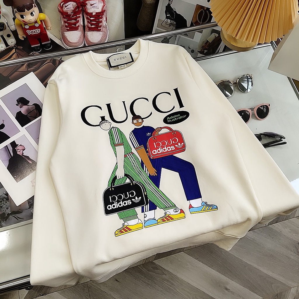 Áo thun dài tay Unisex mẫu mới nhất thu đông 2022 Gucci GC GG cao cấp