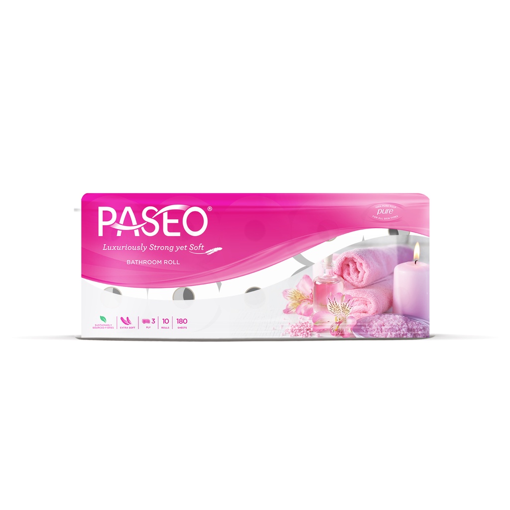 Giấy vệ sinh cao cấp Paseo 10 cuộn 3 lớp siêu mềm mịn
