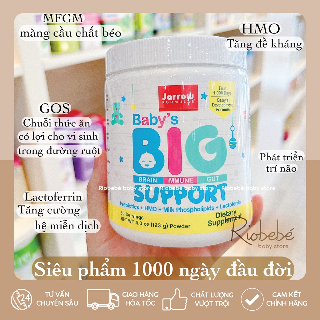 Bột Dinh Dưỡng 1000 ngày đầu đời Jarrow Formulas Baby's Big Support 123