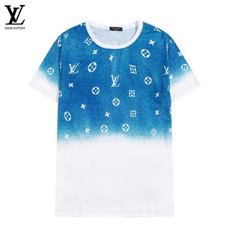 Áo Thun Cotton Tay Ngắn In Họa Tiết Lv Độc Đáo Cho Nam Và Nữ