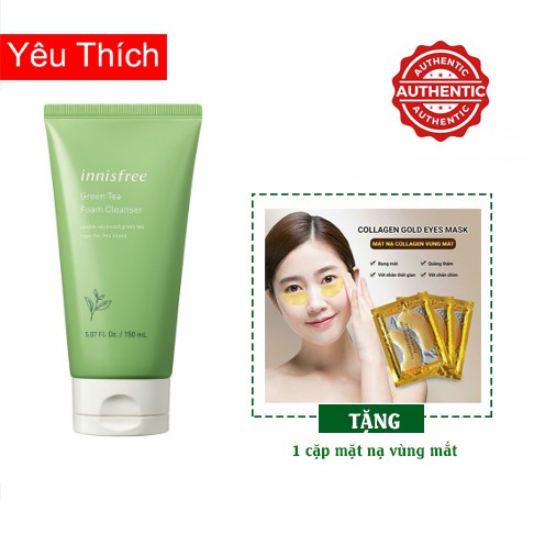 Sữa rửa mặt ngừa mụn làm sạch da ♥ [Yêu Thích] ♥ trà xanh - Green Tea Foam Cleanser 150ml