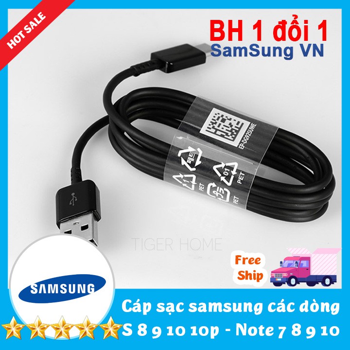 Cáp sạc nhanh USB Type C Galaxy S8/s9/s8+/s9+/s10/s10+/note8/note9 Bóc Máy chính hãng Samsung Vn