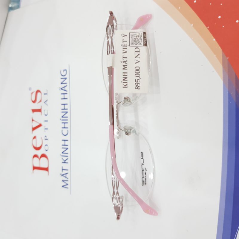 Gọng kính khoan không viền chất liệu titan siêu nhẹ, siêu bền