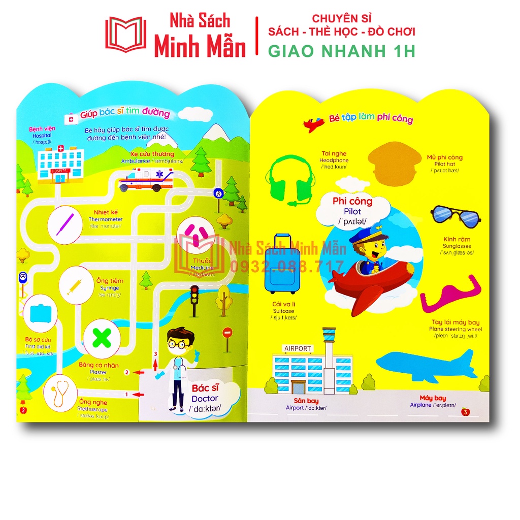 Sách - Bóc dán thông minh song ngữ Việt Anh dành cho trẻ từ 26 tuổi
