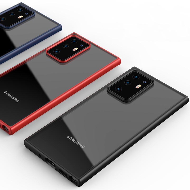 Ốp Lưng Cho Samsung Galaxy Note 20 Ultra, Note 20,S20+, S20 Ultra - Chất Liệu Silicone Trong Suốt Viền TPU Chống Sốc