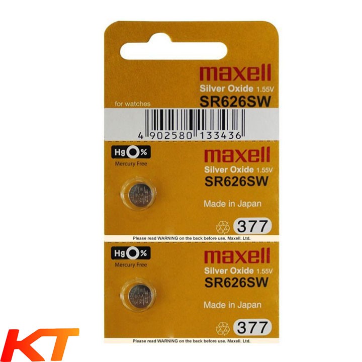 PIN SR626, SR626SW, 377 1.55V MAXELL PIN ĐỒNG HỒ.