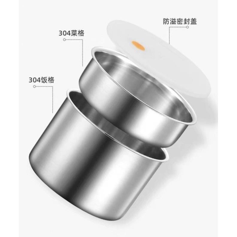 Cặp lồng inox 304 dày siêu giữ nhiệt, chống tràn