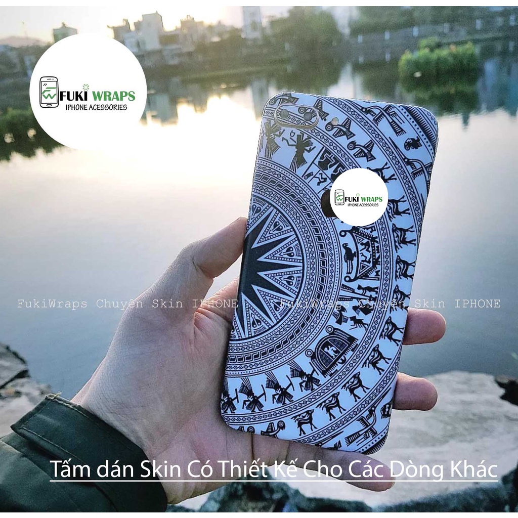 Tấm dán Skin FULL VIỀN Trống Đồng Dành Cho 13ProMax 12ProMax 11ProMax X XS XR XSMAX 6Plus 7Plus 8Plus FukiShop