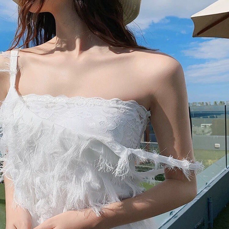Áo Bra Quây Ngực Ren Ba Màu, Áo Lót Cúp Ngực Cài Sau Gợi Cảm  - OB036