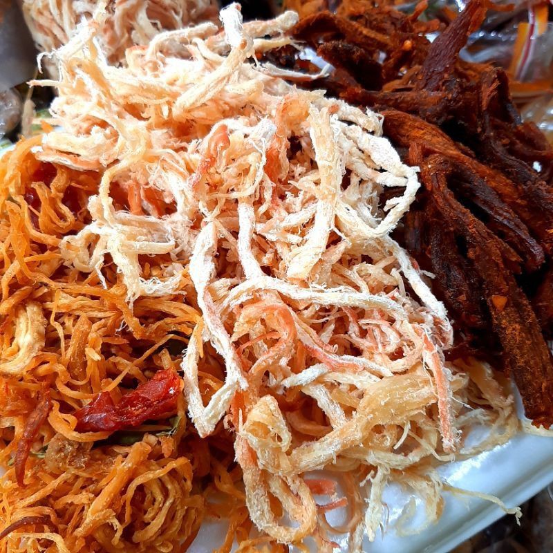 MIX 3 LOẠI KHÔ THỊT : MỰC/ BÒ / GÀ/ SIÊU HẤP DẪN