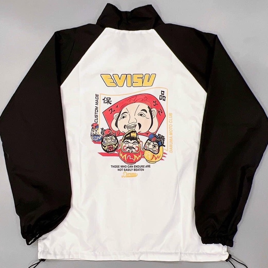 Áo khoác dù EVISU NAM NỮ cao cấp hai lớp dày dặn mẫu mới thời trang phong cách
