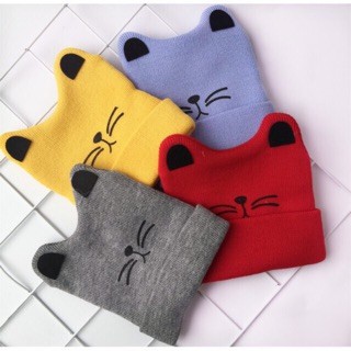 Mũ beanie dày giữ ấm họa tiết đáng yêu cho bé từ 0 - 3 tuổi