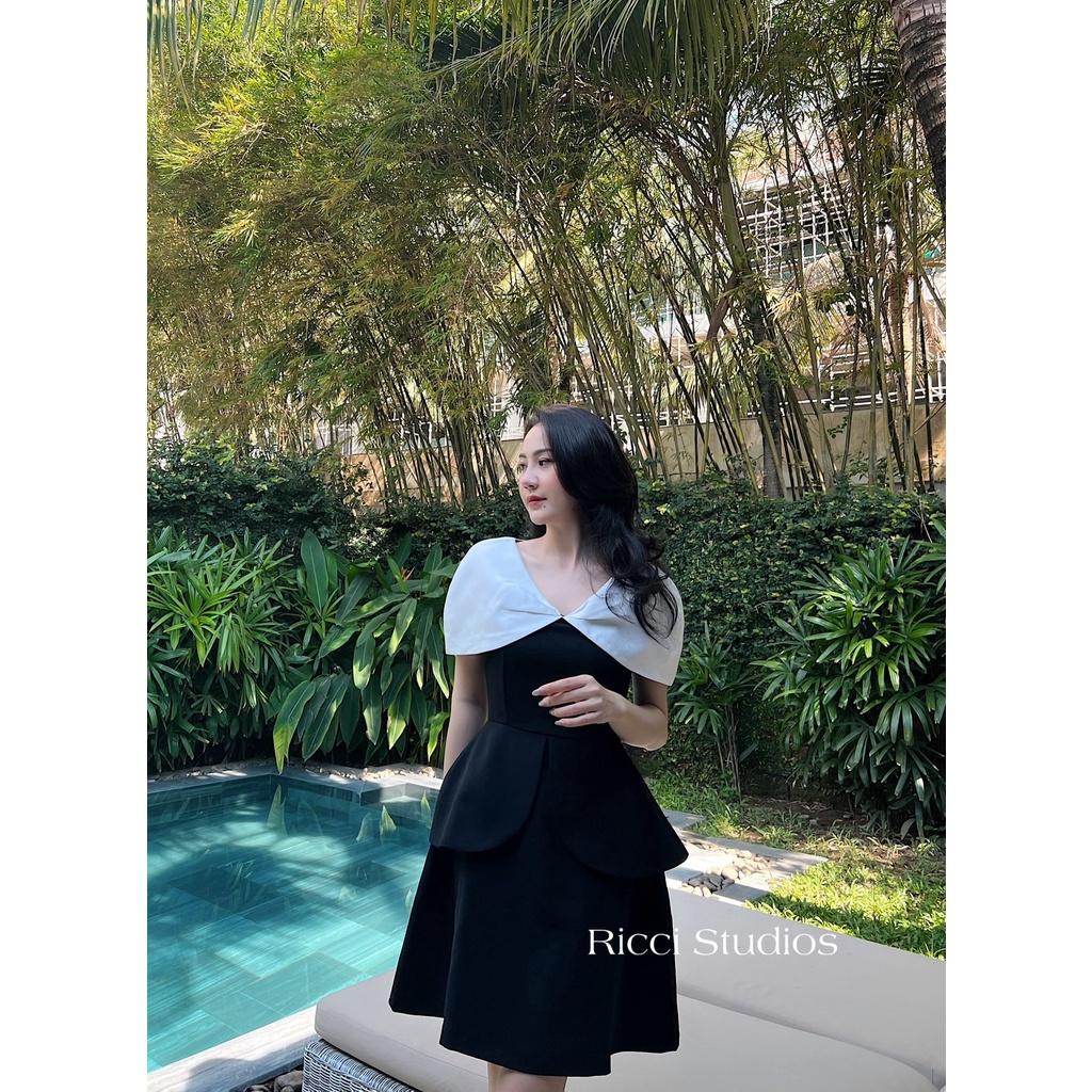 Váy V8 Jeni Dress Ricci thiết kế chất liệu chéo hàn sợi cao cấp mềm mát | RICCI OFFICIAL