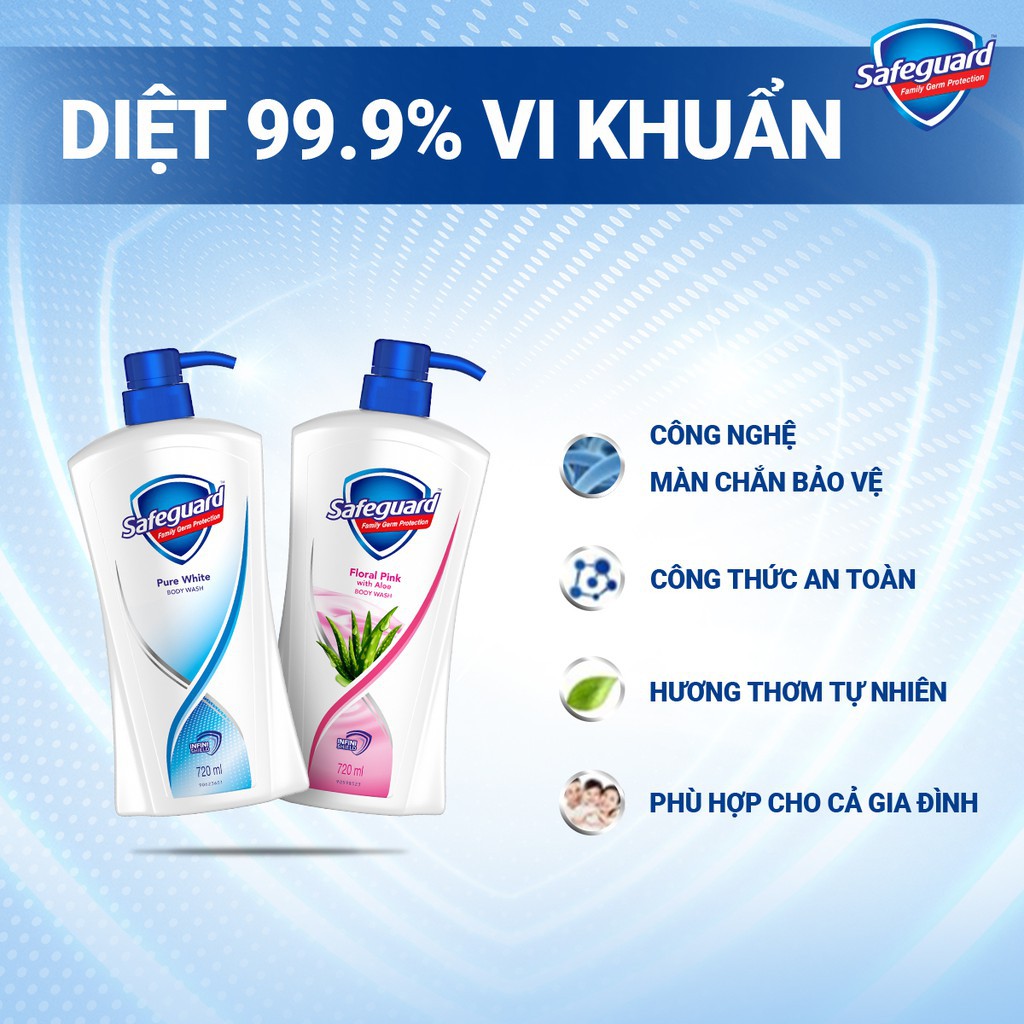 Sữa Tắm Safeguard Túi 620ml giao mùi ngẫu nhiên