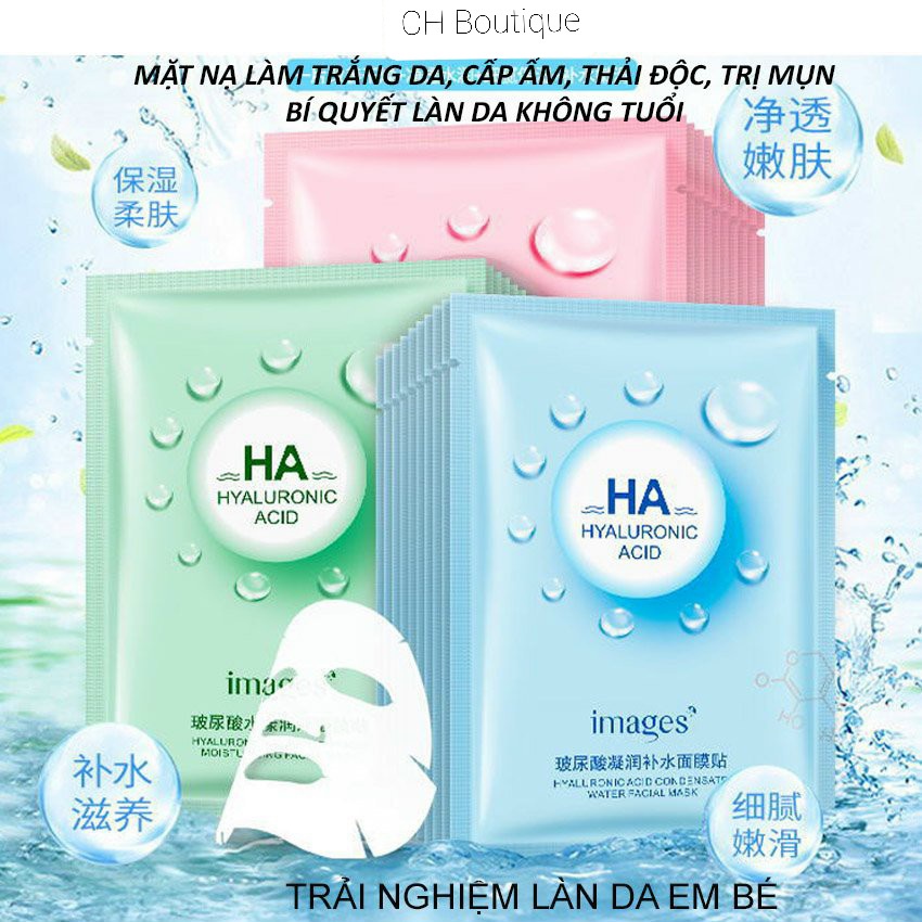 Mặt Nạ Giấy Đắp Mặt HA Trắng Da Cấp Nước- O2O Shop Ngừa Mụn Chống Lão Hóa Dưỡng Mịn - Hàng Nội Địa Trung