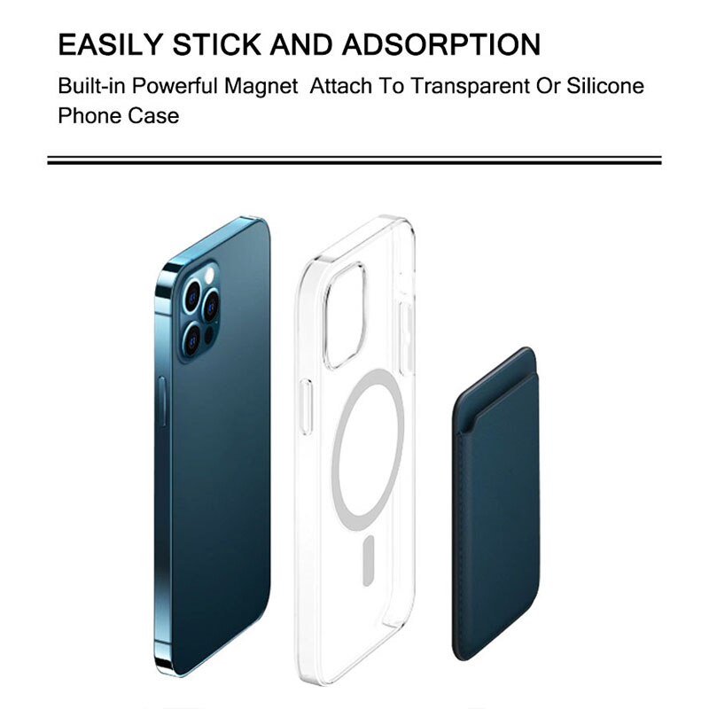Ví đựng thẻ có nam châm gắn ốp điện thoại thích hợp cho Iphone 12 Pro Max Mini 12pro