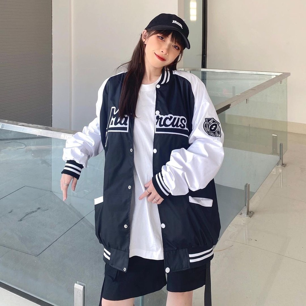 Áo khoác Bomber Marcus KA Closet chất nỉ ngoại dầy dặn, túi bổ cơi, in đẹp kiểu dáng raplang trẻ trung năng động hot