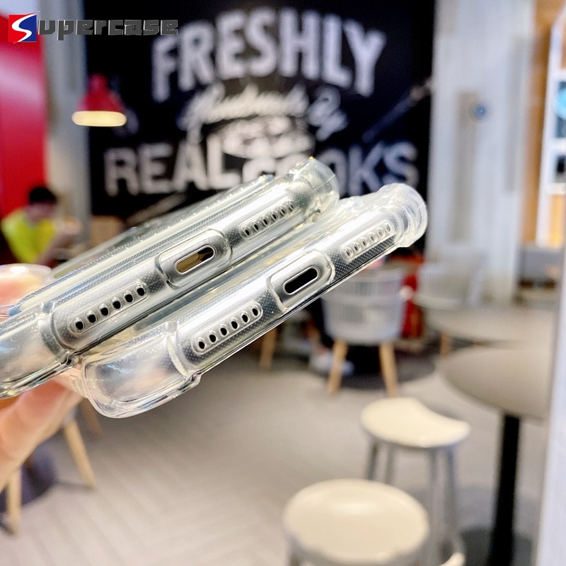 Case For iPhone 12 Pro Max 11 Pro Max XR Cover Transparent  Anti-fall Shockproof Soft TPU Phone Casing Card holder | BigBuy360 - bigbuy360.vn
