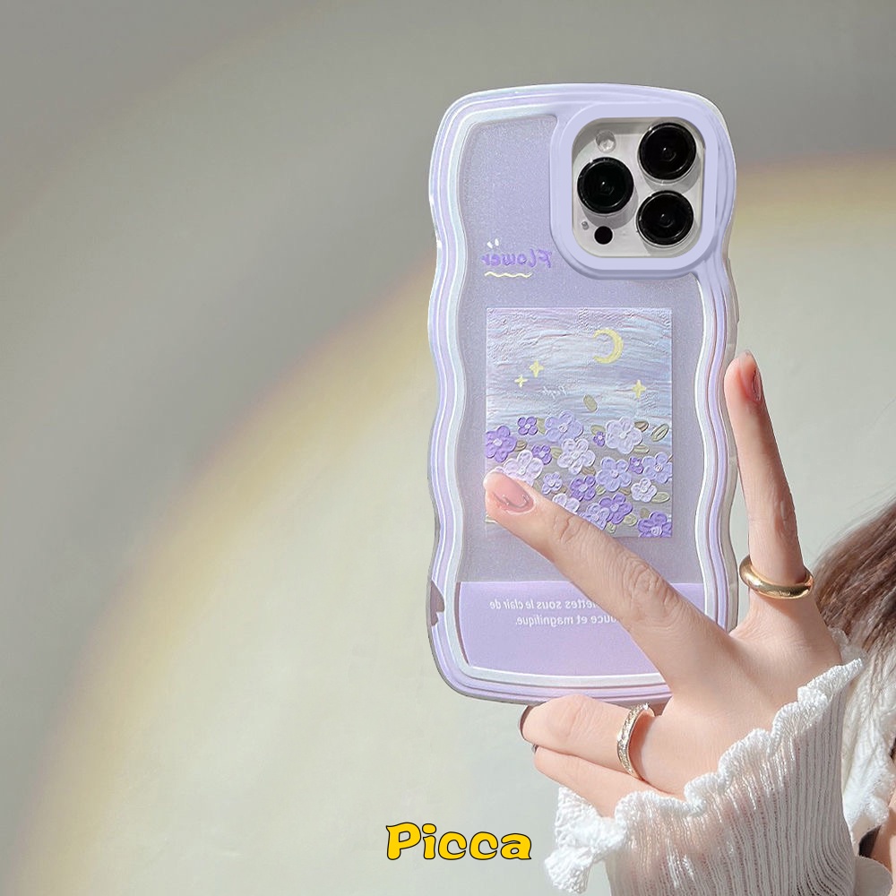Ốp Điện Thoại TPU Mềm Họa Tiết Hoa Tím Thời Trang Cho IPhone 11 14 12 13 Pro MAX XR 7 8 14 6 6s Plus XS MAX X SE 2020