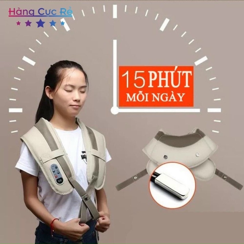 Đai massage cổ vai gáy, đấm lưng Cervical massage shawls