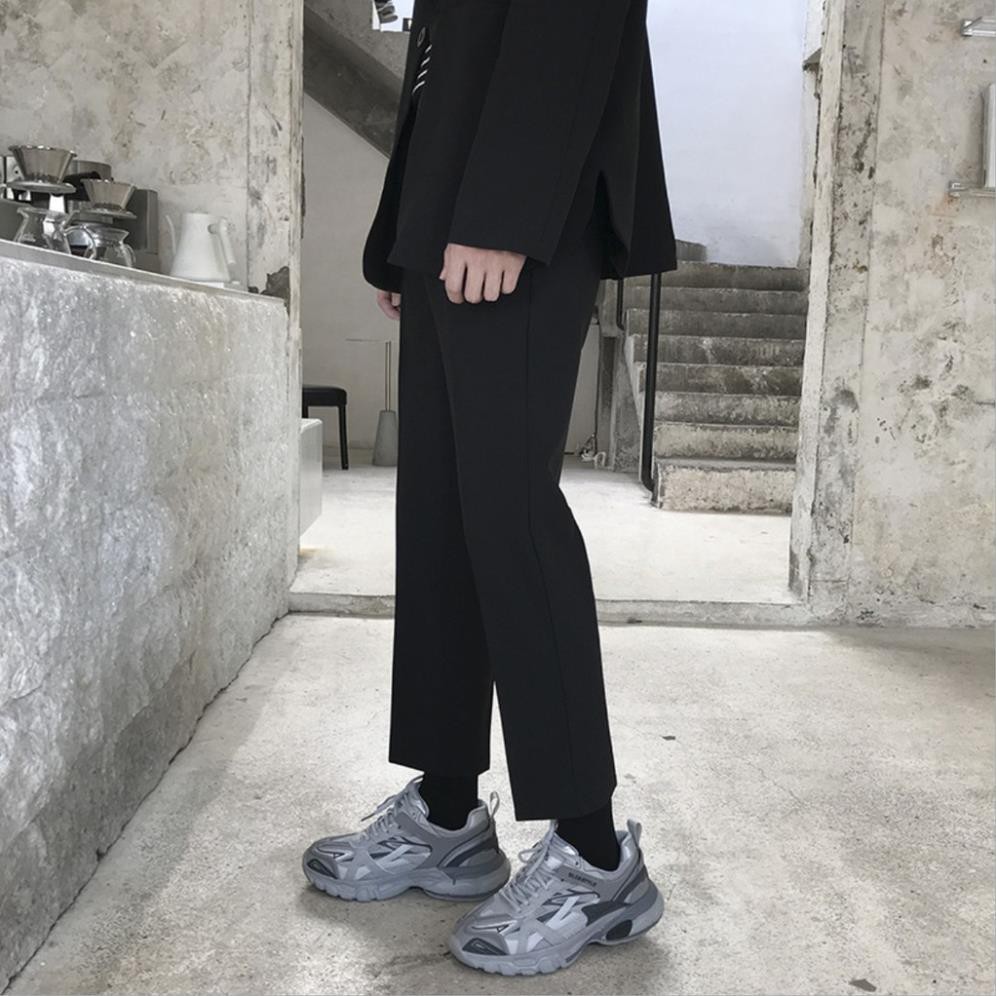 [May Thủ Công] Quần Tây, Quần Vải Nam Màu Đen Dáng Baggy Vải Co Giãn, Không Xù Phong Cách Hàn Quốc Hot Trend 2021-V01 | BigBuy360 - bigbuy360.vn
