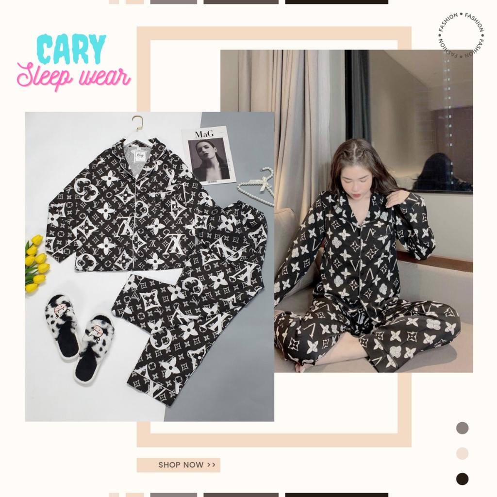 Đồ ngủ nữ CARY ,Bộ ngủ pijama tay dài quần dài hoạt hình mặc nhà siêu xinh | WebRaoVat - webraovat.net.vn