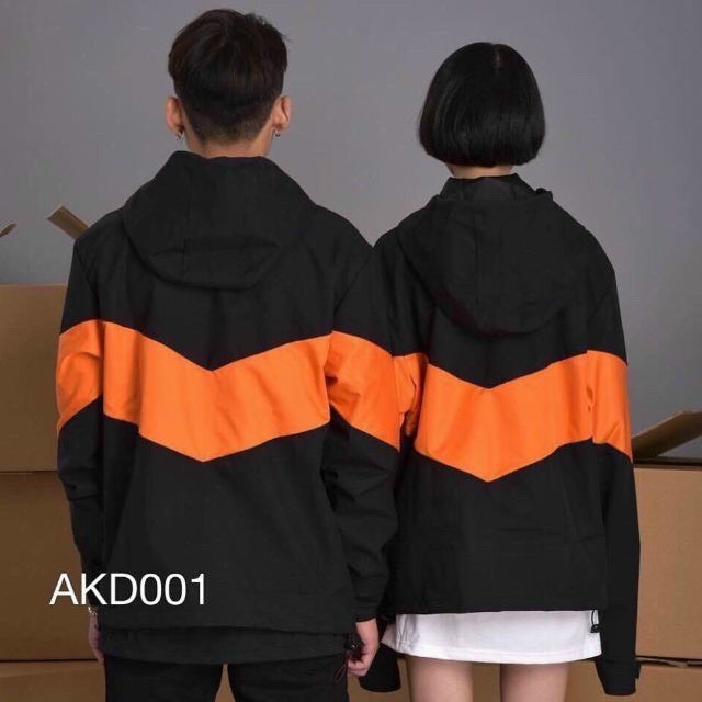 Áo khoác dù unisex 2 lớp dù có nón thích hợp mặc cặp nam nữ