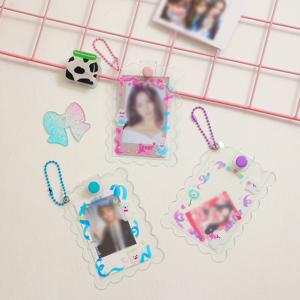 Móc Khóa Trong Suốt Bằng Acrylic Dùng Treo Ảnh / Thẻ DIY Giá Đỡ
