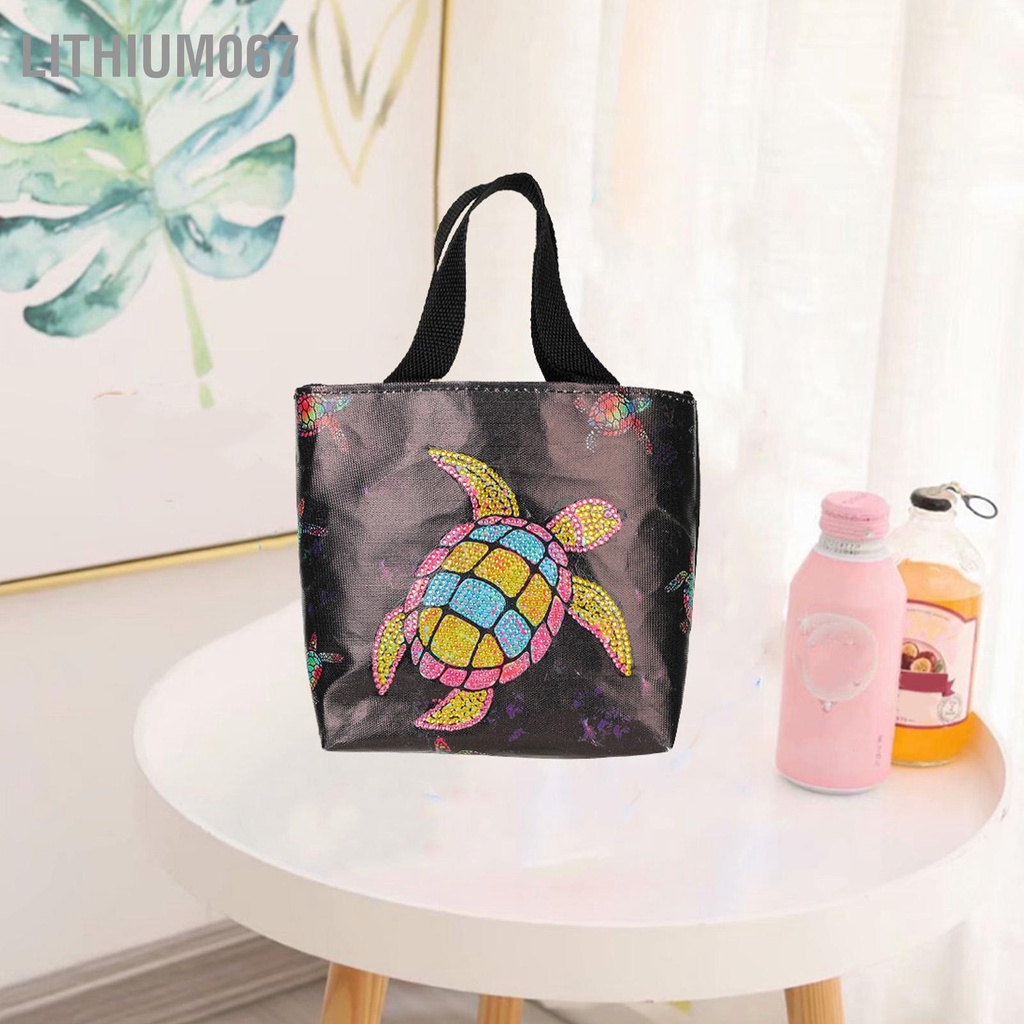 Lithium067 Rhinestone Tranh Tote Túi Rùa đầy màu sắc Độ dính mạnh mẽ Thạch được nâng cấp Tự làm sơn cho Thủ công