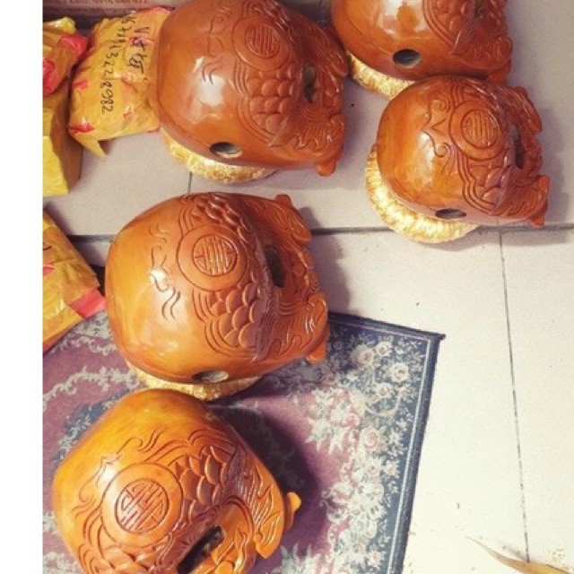 Chuông mõ huế 3 tay  - chuông đồng mõ mít loại 1