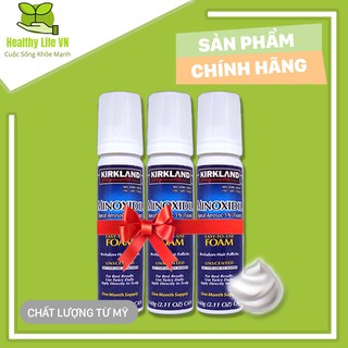 Minoxidil 5% dạng bọt mọc râu tóc kirkland mỹ combo 3 lọ