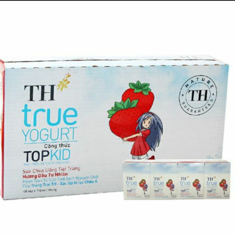 Thùng sữa TH true yogurt Topkid 110ml 48 hộp