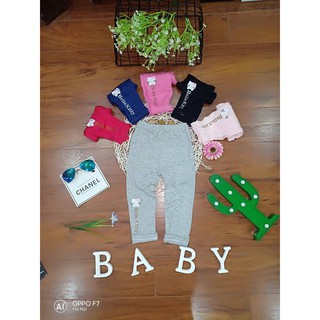 Quần legging bé gái len tăm dày dặn