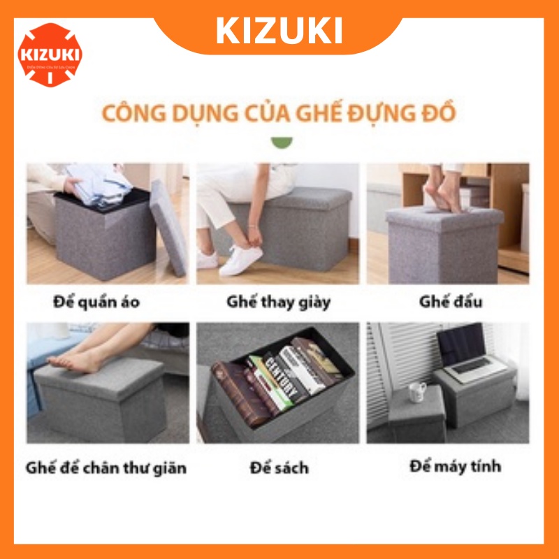 Ghế Ngồi Kiêm Hộp Đựng Đồ Đa Năng Thông Minh⚡Hộp Đựng Đồ Kiêm Ghế Ngồi Tiện Dụng Có Thể Gấp Gọn