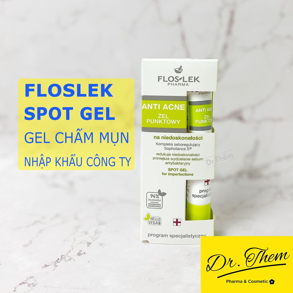 Floslek Anti Acne Spot Gel For Imperfections 20ml - Gel Giảm Mụn Ngừa Khuẩn Trứng Cá