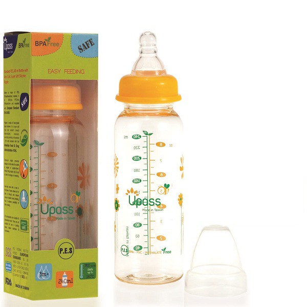 Bình sữa Upass PES cổ thường 240ml