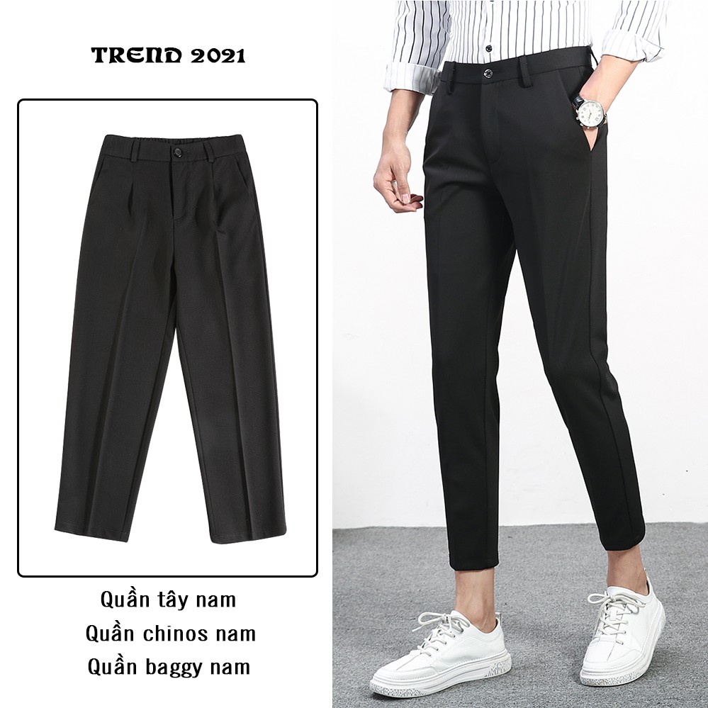 Quần Tây Âu Chinos Nam Dáng Baggy Ống Suông Công Sở Hàn Quốc MENFASHION JOGGER NAM 9000063C9