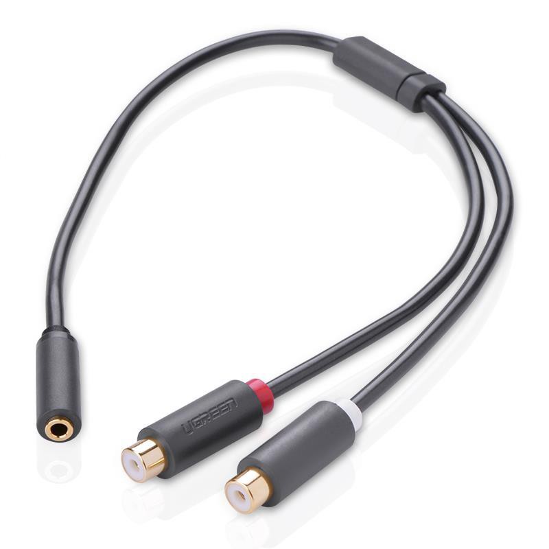 CÁP CHUYỂN 3.5MM FEMALE TO 2RCA FEMALE 10562 CAO CẤP