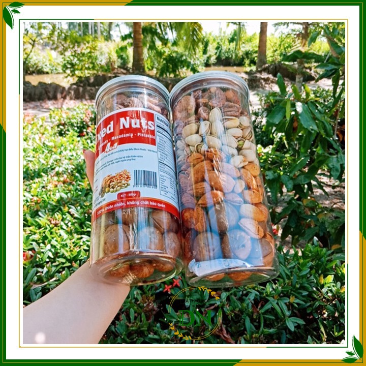 Mix nuts 4 loại hạt dinh dưỡng 🌯 hộp 500g 🌯 Tổng hợp từ  hạt hạnh nhân, hạt điều, hạt dẻ cười , hạt macca🌯