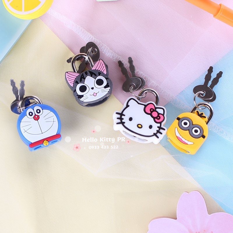 Ổ KHÓA MINI HELLO KITTY DOREMON DORAEMON