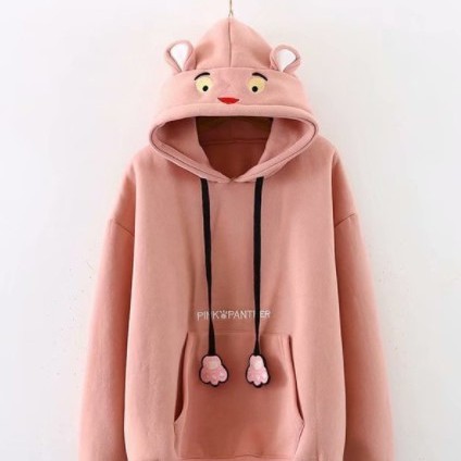 Áo Hoodie Thêu Mèo Tai Thỏ Thời Trang Nam Nữ Thu Đông phong cách năng động trẻ trung