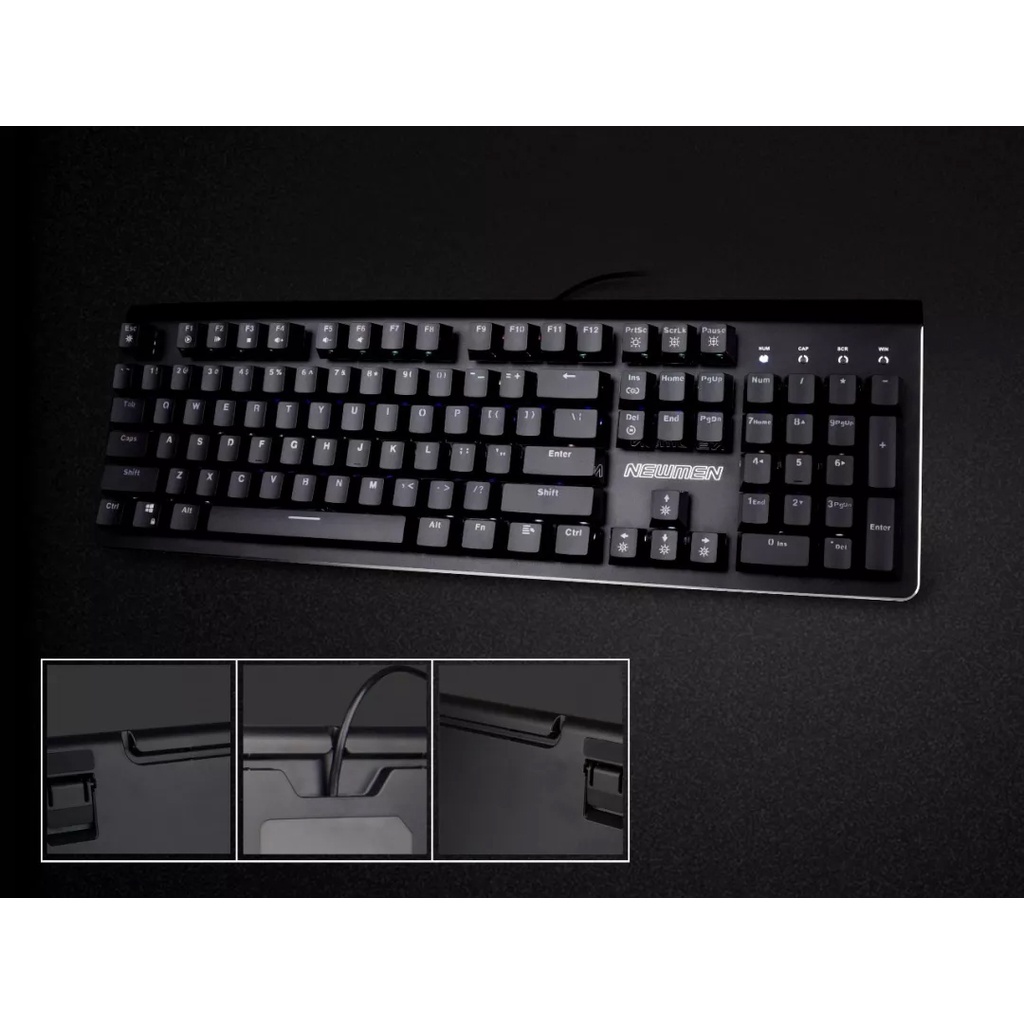 Bàn phím cơ có dây Gaming Newmen GM390, Hotswap, Khung nhôm, Keycap phun kép siêu bền, LED RGB, chống bụi, chống nước