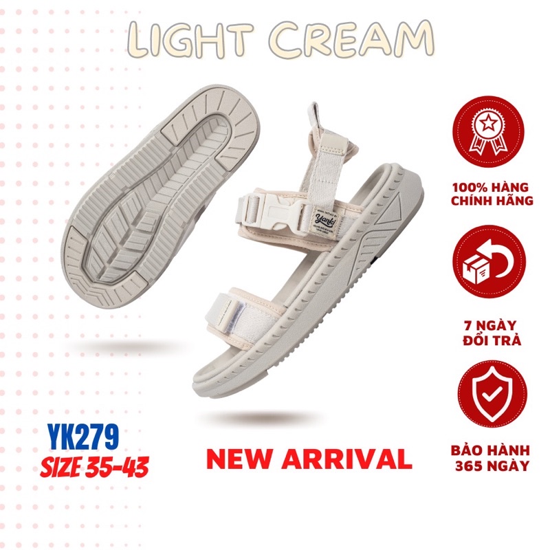 [Có bảo hành] Giày Sandal Nam Nữ YANKI Quai Ngang Sport YK278 - Xanh Xám