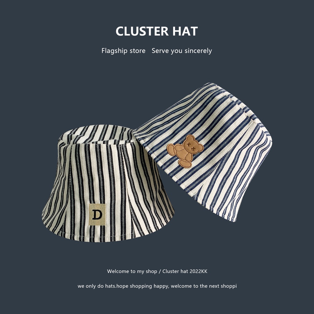 Mũ Bucket Họa Tiết Gấu Hoạt Hình Phong Cách Hàn Quốc Dễ Phối Đồ Thời Trang Xuân Hè Cho Nữ